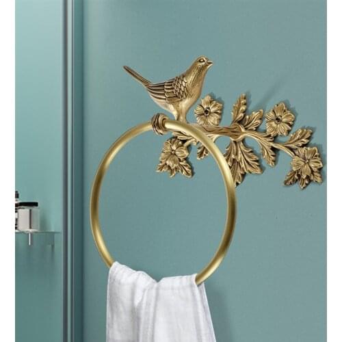 Antique Reproduction Brass Towl Hook Hanger in Bathroom