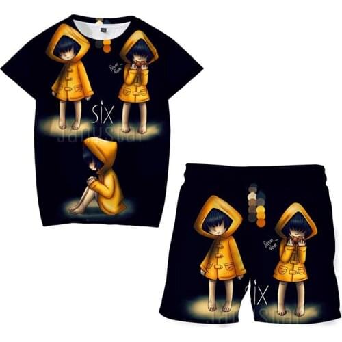 2021 little nightmares T-shirt 3D Tracksuit Men/Women Two Piece Set TShirt+Shorts Harajuku Streetwear&Pant Casual Clothes&Pants