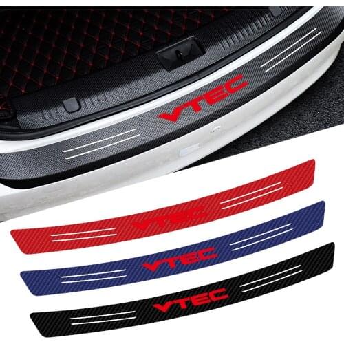 Tail Trunk Carbon Fiber Bumper Protection Stickers Decal for Honda CIVIC CRV CITY VTEC Accord Odyssey Spirior SUV Car styling