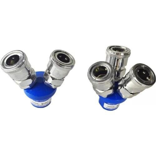 Pneumatic C Type Quick Coupling Smy Round Tee Smv Round Two Vent Pipe Quick Release Compressor Air Internal Thread 1/4