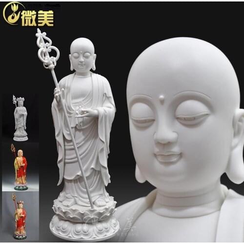 Multi Size put Ephraim Ksitigarbha Bodhisattva Ksitigarbha Buddha Dehua white porcelain ceramic decoration Po Sam