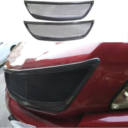 Car Front Bumper Center Grille Grill Refit For Lexus RX-300 RX-350 2003-2008 Matt Black, Carbon Fiber