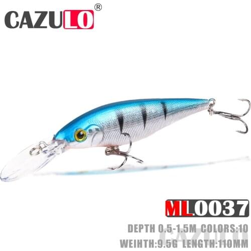 Minnow Fishing Lures Accesorios Isca Artificial Weights 9.5g 11cm Bait 0.5-1.5m Wobblers De Pesca Lure For Pike Articulos Leurre