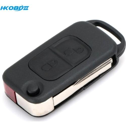 HKOBDII Flip Folding Car Case Remote Key Shell For Mercedes Benz SLK E113 A C E S W168 W202 W203 HU64 Blade