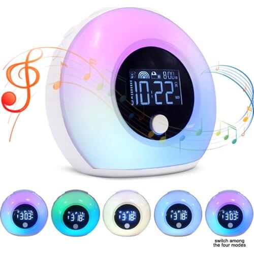 Smart VA LCD Display Bluetooth Speaker Mini Night Lamp Alarm Clock Speaker Sound Box for Indoor Heavy Bass Wireless Sound Box