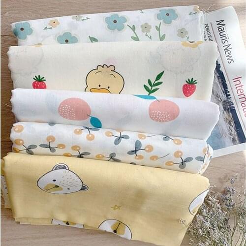 Floral 100% cotton printed fabric, used to sew clothes, sheets, patchwork, baby DIY fabrics