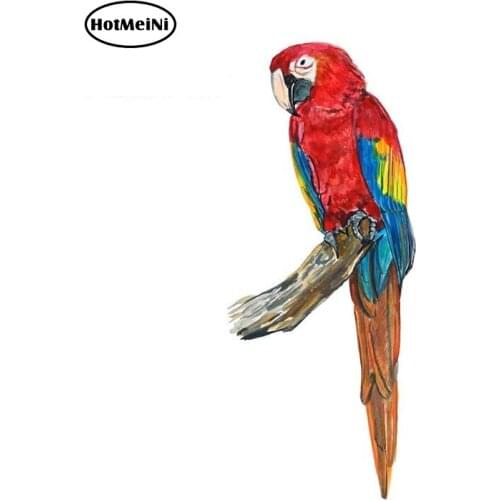 HotMeiNi 13cm x 5.4cm Parrot Vinyl Decal Sticker Car Truck SUV Wall Art Tumbler Cooler Decor Cartoon Car Stickers Graphics