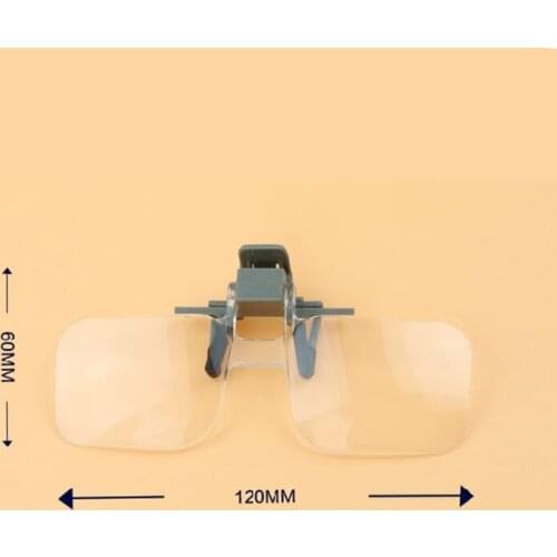High Quality Portable Frameless Magnifier Folding Handfree Clip On Clear Magnifying Glasses Lens Precise Eyeglasses Jewellery