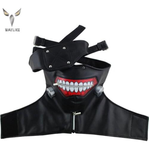 WAYLIKE Halloween Grinning Personality Pu Face Mask Adult Party Costume Mask Spoof Carnival Cosplay Party Props
