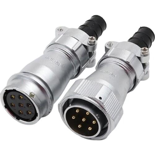 WY28 TI+ZI Industrial M28 2 3 4 7 10 12 16 17 20 24 26 Pin Waterproof In-line Cable Wire Connector Automotive Aviation Adapter