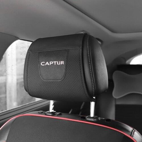 1pc For Renault Captur Car Headrest Protector Case Pu Leather Car Styling