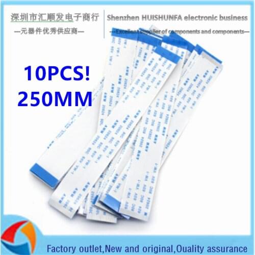 10PCS!!! 250MM FPC FFC cable spacing 0.5/1.0MM 4/8P/10P/14/16/20/24/30/32/34/40P 25CM