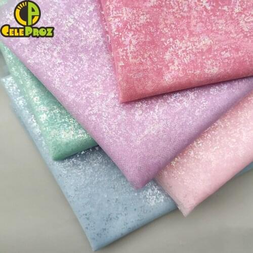 100cm Iridescent Tulle Fabric Soft Illusory Waterstain Patern Mesh For DIY Baby Girl Skirt Headband Handmade Sewing Acceosrries