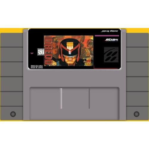 Judge Dredd 46 Pin 16 Bit Grey Game Card For USA NTSC Game Player