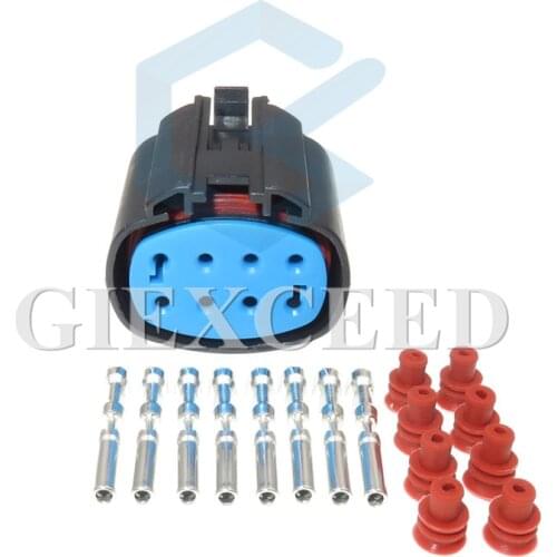 2 Sets 8 Pin 4-1437710-6 Auto Waterproof Wiring Cable Connector Female Car Plug Socket With Terminals And Seals