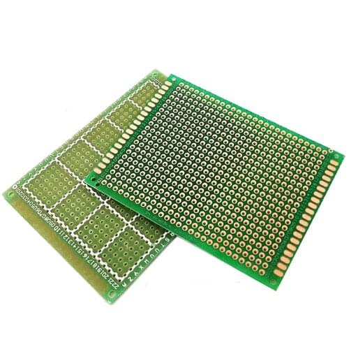 5pcs 6x8cm Single-Sided PCB Universal Circuit Experiment Board FR-4 Fiberglass Plate DIY Prototype Matrix Green Oil