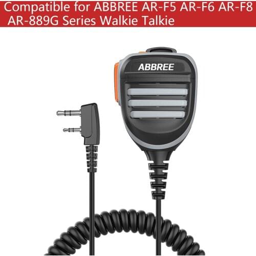 ABBREE AR-780 PTT Remote Waterproof Speaker Mic Microphone for ABBREE AR-F5 AR-F6 AR-F8 889G Walkie Talkie Ham Two Way Radio