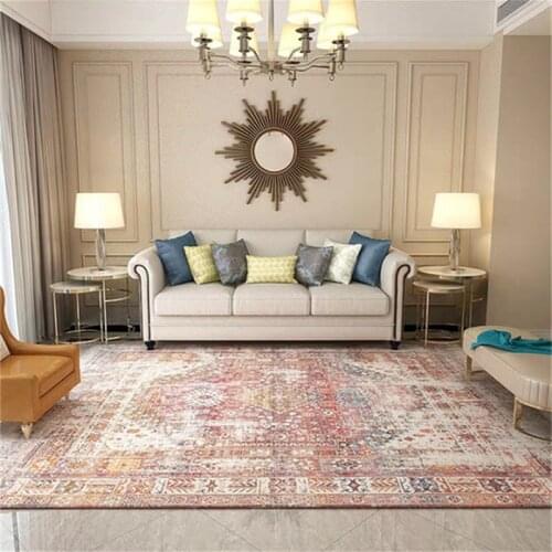 American Retro Carpet for Living Room Persian Rug Bedroom Decor Sofa Coffee Table Mat Vintage Morocco Area Rug Turkey Style Rug
