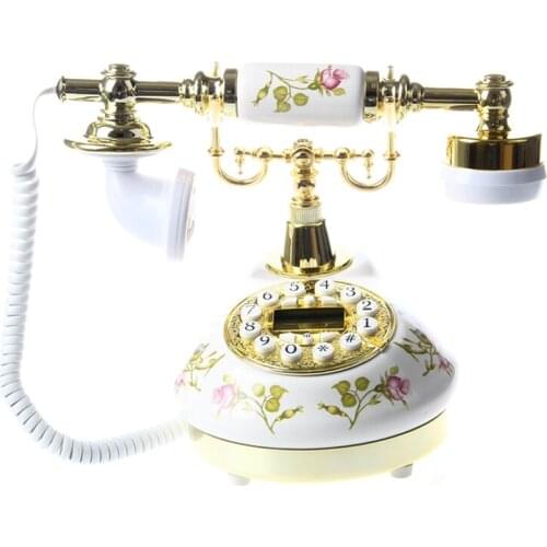 AU42 -Antique Designer Phone nostalgia telescope vintage telephone made of ceramic MS-9100
