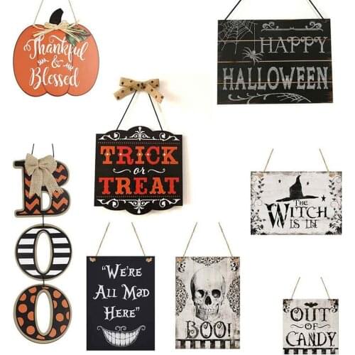 Halloween Decoration Wood Door Hanging Sign The WITCH IS IN Wall Room Decoration Accessories Party Backdrops Ornaments for Home