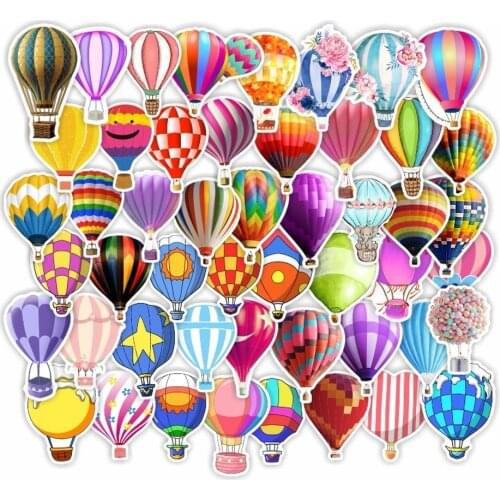 10/50PCS hot air balloon Cartoon Stickers for Girl Children Toys on The Laptop Fridge Phone Skateboard Suitcase Decals Sticker