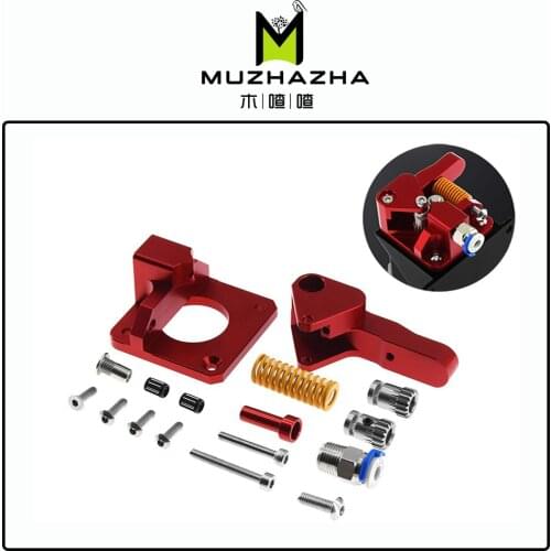 Aluminum Upgrade Dual Gear Mk8 Extruder for Extruder CR10 CR-10S PRO RepRap 1.75mm 3D Parts Drive Feed double pulleyc