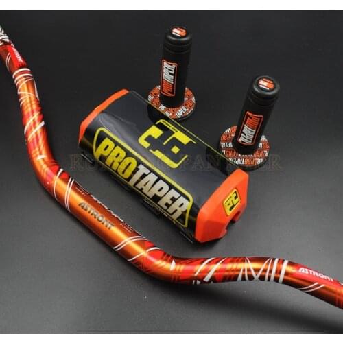 6 color Handlebar Pads Conical Handle Grips Aluminum Fat Bar 1-1 / 8 "Dirt Pit Bike Motocross Motorcycle Handle Bar for Yamaha