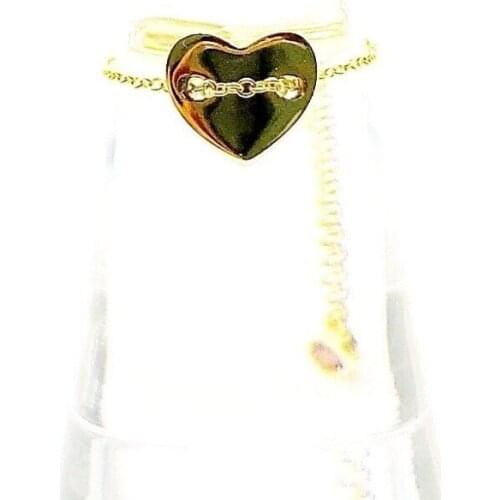 High polished plain geometric heart oval tag adjust chain ring simple minimal jewelry for women