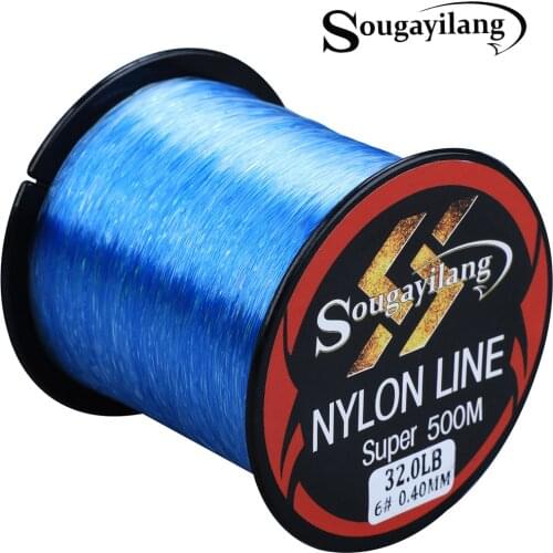 Sougayilang 500M Nylon Fishing Line 11-36.3lb Super Strong Nylon Fishing Line Leader Line Sinking Line Carp Fishing Pesca