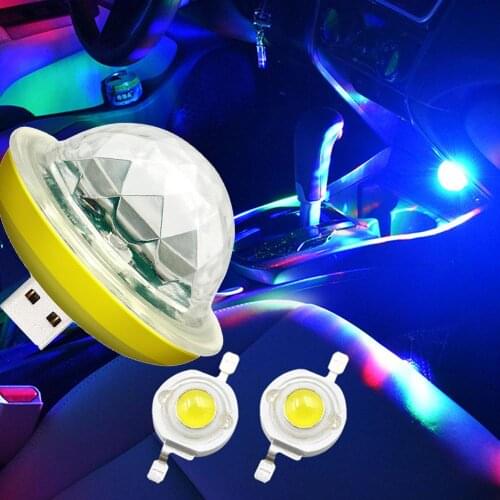 New LED USB Car Atmosphere Light DJ RGB Mini Colorful Music Sound Control Lamp Interior Car Decorative Lamp Ambient Light