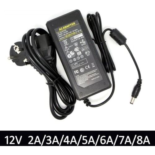 AC110-240V to AC DC 12V 2A/3A/4A/5A/6A Power Supply Changer Transformer Adapter For LED Strip