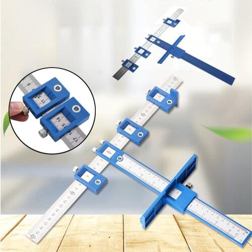 High quality Adjustable Drilling Dowelling Hole Saw Locator Woodworking Joinery Hand Tool Multi-function Drill Punch Locator