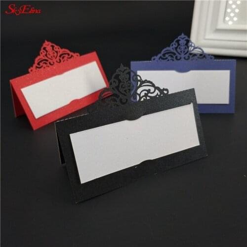 10/50/100PCS Hollow out Table Name Place Cards Christmas Birthday Wedding Party Invite Cards wedding Table Decoration 6z
