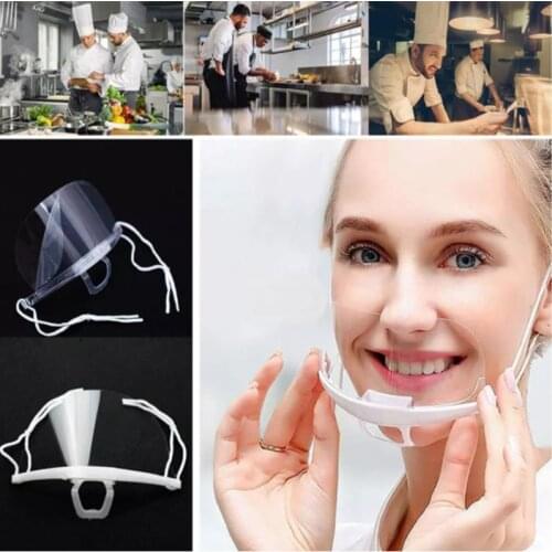 10Pcs Hygiene Safety Face Shield Plastic Visor Protective Anti-Fog Anti-Splash Transparent Food Face Shield For Mouth Nose