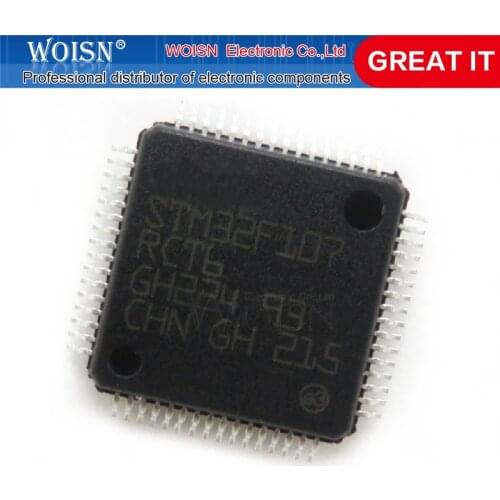 2pcs/lot STM32F107RCT6 STM32F107RBT6 STM32F107 QFP-64