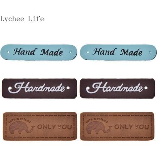 24Pcs/lot Mixed Handmade Leather Garment Labels For Clothes Diy Label Tags Diy Sewing Materials