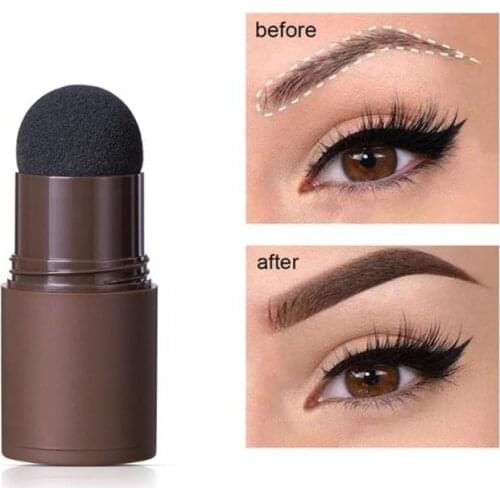 3 Colors Eyebrow Stamp Shaping Makeup Waterproof Brow Powder Natrual Eye Eyebrow Stick Hair Line Contour With 10 Eyebrow Cards