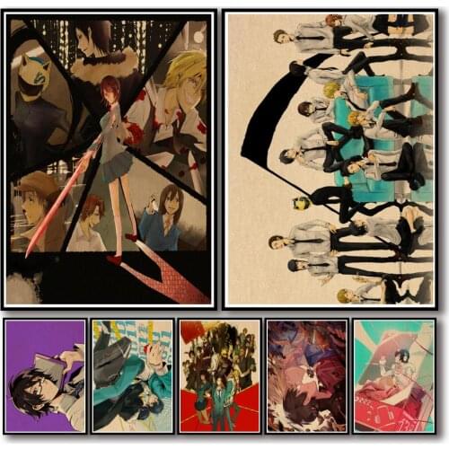 49 Designs Anime DuRaRaRa!! Kraftpaper Poster Artwork Painting Wall Sticker for Coffee House Bar