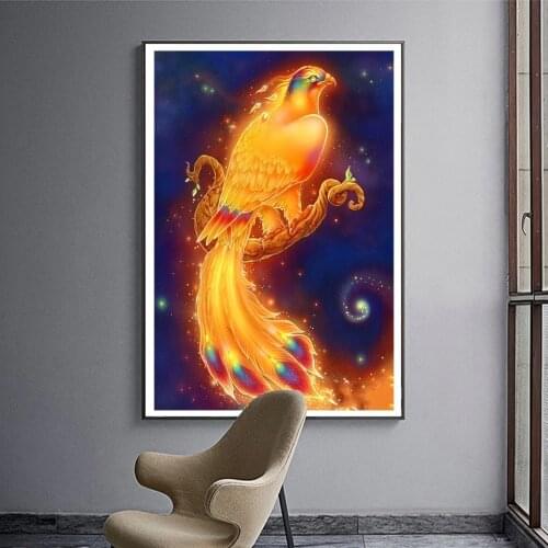 5D Diy Diamond Embroidery Mosaic Paintings Full Square Round Rhinestone Art Gift Golden Peacock Picture Home Handmade Decoration