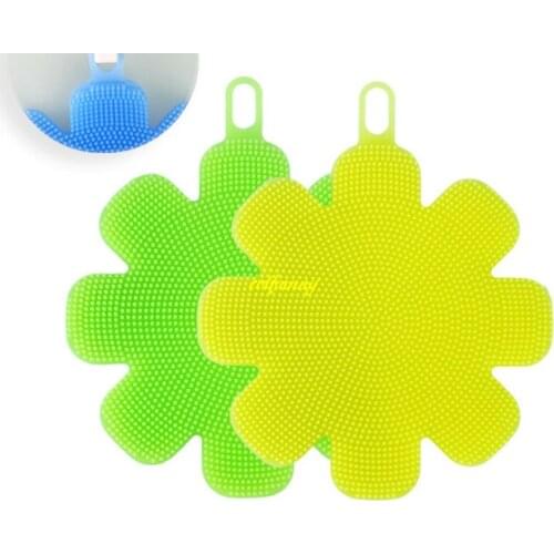 600pcs/lot Magic Cleaning Brushes Silicone Dish Bowl Scouring Pad Pot Pan Easy to clean Wash Brushes Cleaning Brushes