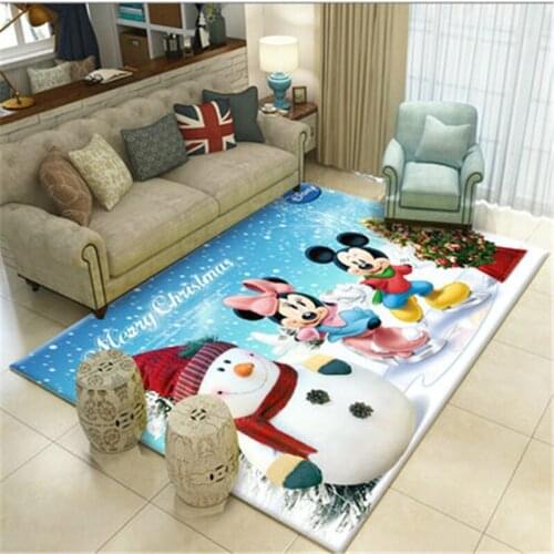 60x180cm Mickey Baby Play Mat Minnie Carpet for Home Living Room Soft Table Door Mat Home Decoration Disney Kitchen Mats