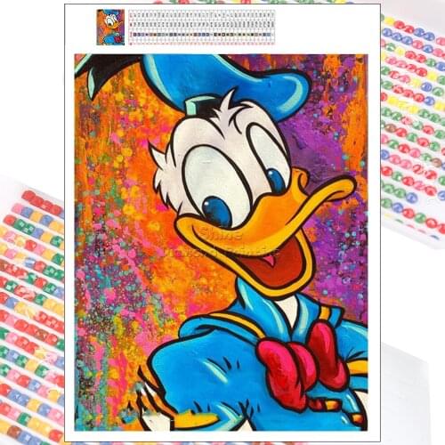 5D DIY Diamond Painting Animal Donald Duck Full Square Round Embroidery Complete Kit Mosaic Cartoon Cross Stitch Disney Handmade