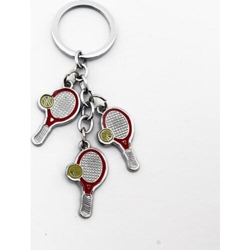 FREE SHIPPING BY DHL 100pcs/lot New Creative Zinc Alloy Metal Tennis Ball Keychains Tennis Keyrings Tennis Keyholders