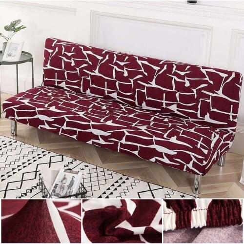 47Spandex Sofa Cover Without Armrest Folding Sofa Bed Cover Elastic Couch Cover Sofa Slipcovers for Living Room Modern Decor