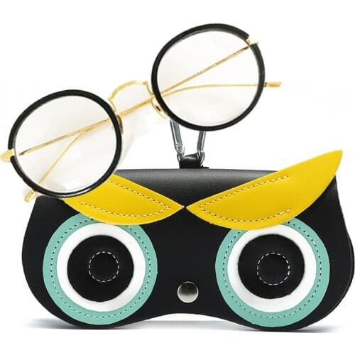 2021 PU Leather Eye Glasses Case Cute Cartoon Portable Glasses Storage Protection Sunglass Box Eyewear Pouch Bags Women Girls