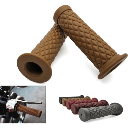 For Kawasaki kx 450 f KLX125 KLX250 KDX125 Suitable 7/8'' vintage rubber motorcycle grip parts for cafe racer moto handlebar