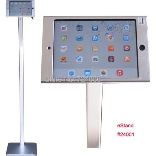 For mini iPad floor stand bracket standing support with lock metal casing metal frame display anti-theft kiosk for retail store