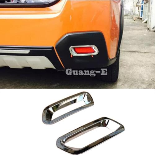 For Subaru XV 2012 2013 2014 2015 car body frame stick styling ABS Chrome cover trim back tail rear fog light lamp frame sticks
