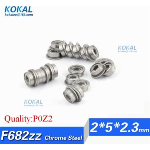[CF682ZZ-P2] 10pcs chrome steel flange bushing deep groove inner 2mm minisize micro ball bearing F682zz F682-zz F682 2*5*2.3mm