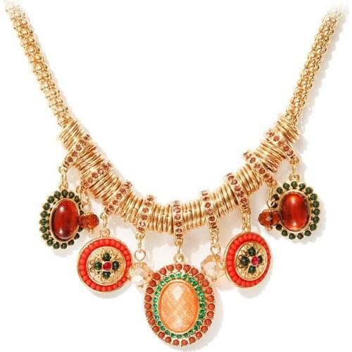 Clearance Goods!!Tribal Vintage Jewelry for Dance Necklace Gold Necklace Belly Dance Jewelry Accessories